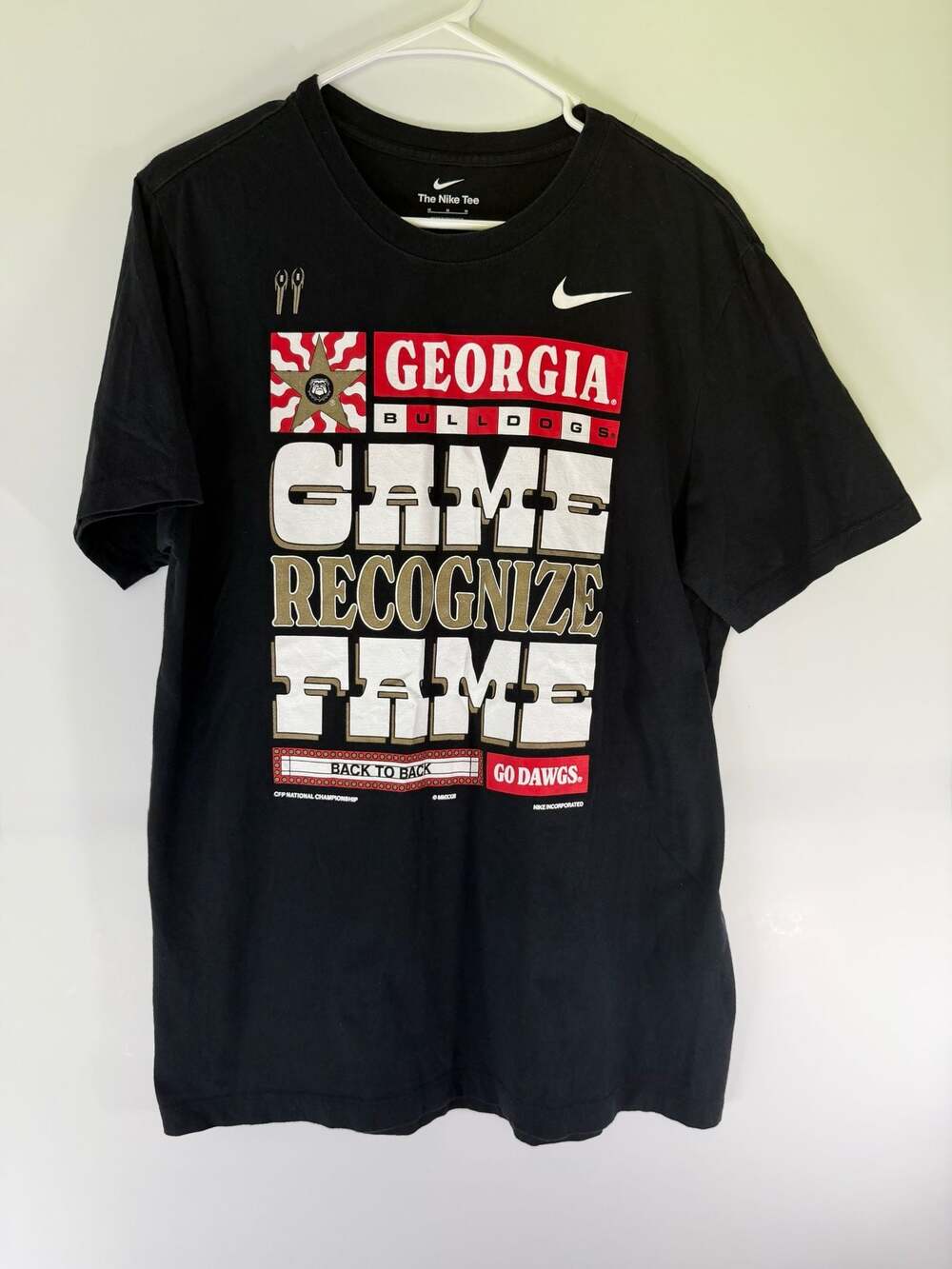 Nike Georgia Bulldogs Game Recognize Fame National Championship T-Shirt
